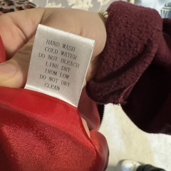 And The Way Zip Up Rain Jacket Size Large Wind Breaker Leopard Print Color Block - Picture 5 of 6